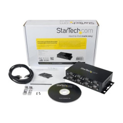 StarTech.com Hub adattatore USB a DB9 RS232 seriale 8 porte - Guide DIN industriali DIN e montabile a parete - Scheda seriale -