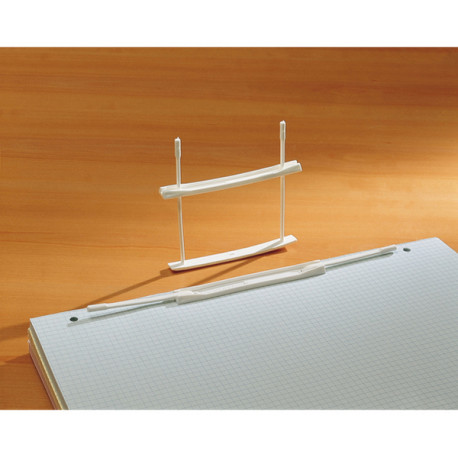 Fastener fermafogli - plastica - passo 80 mm - capacità 6 cm - bianco - Fellowes - conf. 100 pezzi