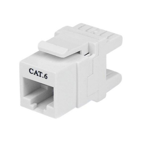 StarTech.com Jack Keystone Cat 6 180° - Jack a parete Cat6 Ethernet RJ45 bianco - Tipo 110 (C6KEY110SWH) - Keystone jack - CAT 