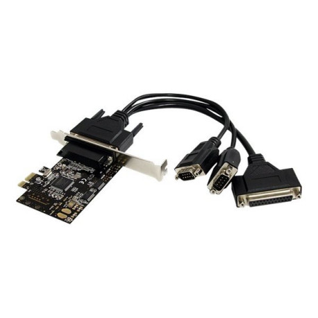 StarTech.com Scheda seriale/parallela PCI Express 2S1P con cavo di ripartizione - Scheda parallela/seriale - PCIe profilo basso