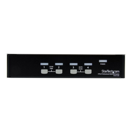 StarTech.com Switch KVM professionale USB VGA a 4 porte con hub - Commutatore VGA montabile su rack 1U 1920x1440 (SV431USB) - S