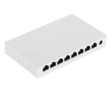 SWITCH PORTE 8 TIPOLOGIA 10/100/1000 TIPO:L2 UNMANAGED CASE:PLASTICO BANDA:16 GBPS ALIMENTAZIONE: 5 V DC 0.6 A