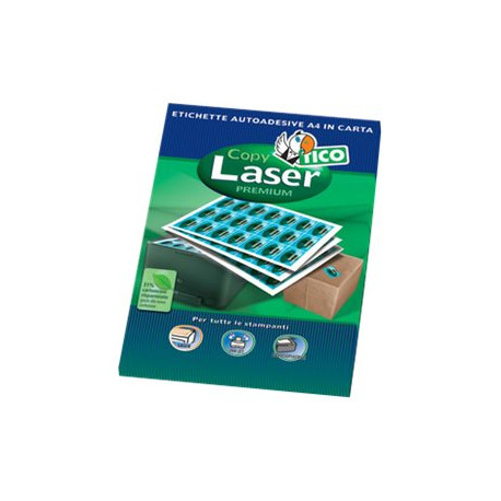 Tico Copy Laser Premium - Carta - Opaca - adesivo permanente - bianco - 105 x 48 mm 1200 etichette (100 foglio(i) x 12) etichet