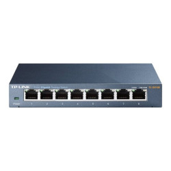 TP-Link TL-SG108 8-port Metal Gigabit Switch - Switch - unmanaged - 8 x 10/100/1000 - desktop