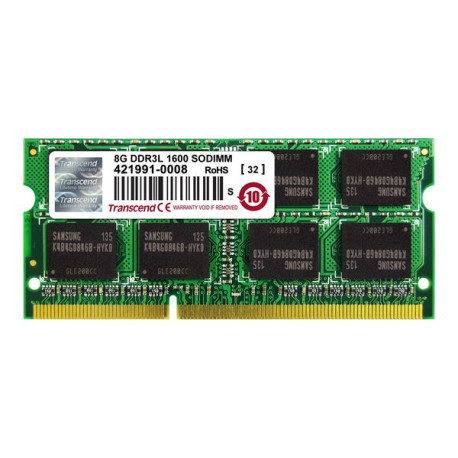 Transcend - DDR3L - modulo - 8 GB - SO DIMM 204-pin - 1600 MHz / PC3L-12800 - CL11 - 1.35 V - senza buffer - non ECC - per HP P