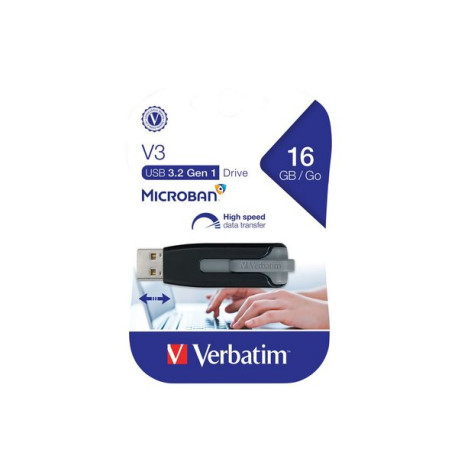 Verbatim Store 'n' Go V3 - Chiavetta USB - 16 GB - USB 3.2 Gen 1 - grigio