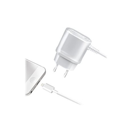 Celly TCIP5 - Alimentatore - 1 A (Lightning) - bianco - per Apple iPhone 5, 5c, 5s