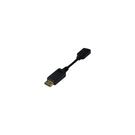 ASSMANN Basic - Adattatore video - DisplayPort maschio a HDMI femmina - 15 cm - a doppia schermatura - nero