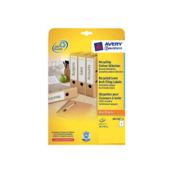 Avery Zweckform LR4760 - Adesivo permanente - bianco - 38 x 192 mm 700 etichette (100 foglio(i) x 7) Etichette per classificato