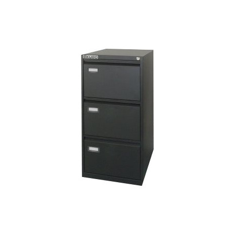 Bertesi Kubo - Cabinet per archiviazione verticale - 3 cassetti - acciaio - nero, RAL 9005