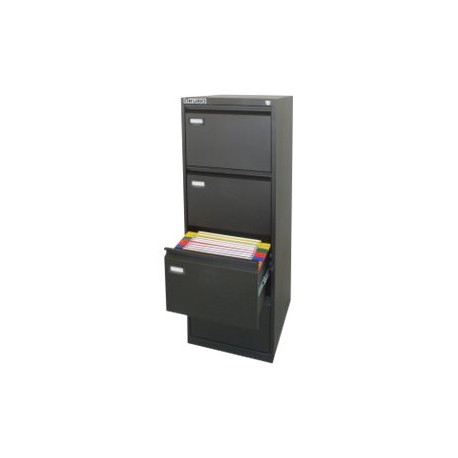 Bertesi Kubo - Cabinet per archiviazione verticale - 4 cassetti - acciaio - nero, RAL 9005