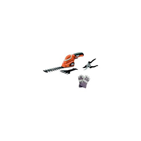 BLACK+DECKER GSL700KIT-QW - Combinazione cesoia/decespugliatore - cordless - 7 V - 1.2 Ah - 850 passi/min - 650 g