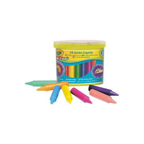 Crayola MINI KIDS Jumbo - Pastello - cera - colori assortiti (pacchetto di 24)