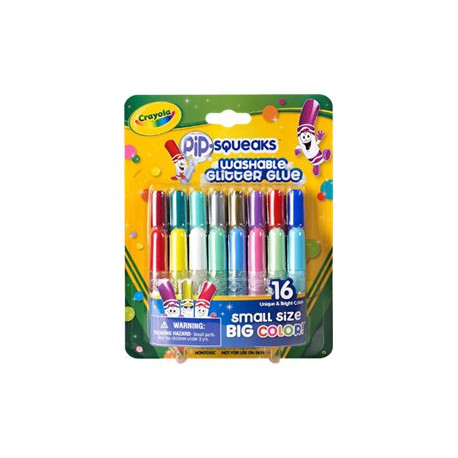 Crayola Pip-Squeaks - Colla glitterata - assortiti (pacchetto di 16)