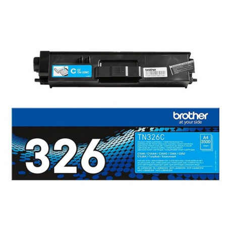 Brother TN326C - Ciano - originale - cartuccia toner - per Brother DCP-L8400, DCP-L8450, HL-L8250, HL-L8350, MFC-L8650, MFC-L88