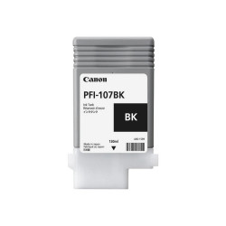 Canon PFI-107 BK - 130 ml - nero per foto - originale - serbatoio inchiostro - per imagePROGRAF iPF670, iPF680, iPF685, iPF770,