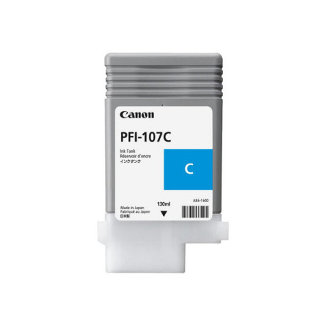 Canon PFI-107 C - 130 ml - ciano - originale - serbatoio inchiostro - per imagePROGRAF iPF670, iPF680, iPF685, iPF770, iPF780, 