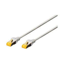 DIGITUS - Cavo patch - RJ-45 (M) a RJ-45 (M) - 3 m - SFTP - CAT 6a - schermato, senza alogeni, antiaggrovigliamento - grigio