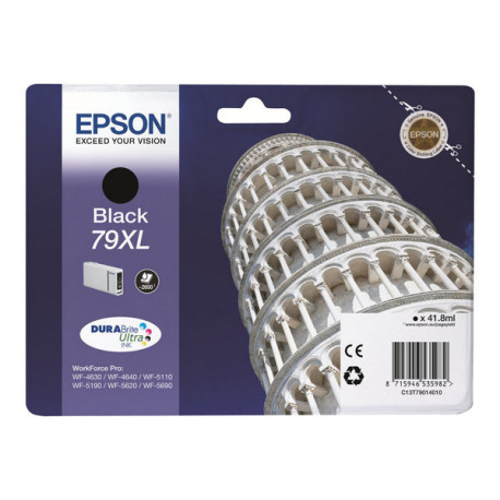 Epson 79XL - 41.8 ml - XL - nero - originale - cartuccia d'inchiostro - per WorkForce Pro WF-4630DWF, WF-4640DTWF, WF-5110DW, W