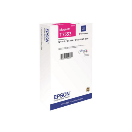 Epson T7553 - 39 ml - misura XL - magenta - originale - cartuccia d'inchiostro - per WorkForce Pro WF-8010, WF-8090, WF-8090 D3