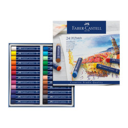 Faber-Castell Creative Studio - Pastello - pastello a olio - per legno, cartone - colori assortiti (pacchetto di 24)