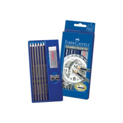 Faber-Castell GOLDFABER - Matita - grafite - 2B, 2H, 4B, 6B, B, HB (pacchetto di 6)