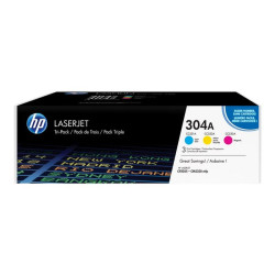 HP 304A - Confezione da 3 - giallo, ciano, magenta - originale - LaserJet - cartuccia toner (CF372AM) - per Color LaserJet CM23