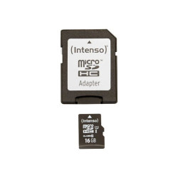 Intenso Premium - Scheda di memoria flash (adattatore microSDHC per SD in dotazione) - 16 GB - UHS Class 1 / Class10 - UHS-I mi