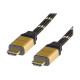 ITB Solution GOLD - Cavo HDMI con Ethernet - HDMI maschio a HDMI maschio - 10 m - a doppia schermatura - nero, oro