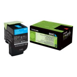 Lexmark 802C - Ciano - originale - cartuccia toner LCCP, LRP - per Lexmark CX310dn, CX310n, CX410de, CX410dte, CX410e, CX510de,