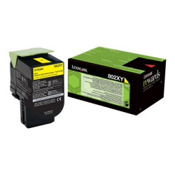 Lexmark 802XY - Extra High Yield - giallo - originale - cartuccia toner LCCP, LRP - per Lexmark CX510de, CX510de Statoil, CX510