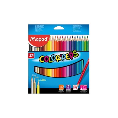 Maped Color'Peps Cardboard Packs - Pastello colorato - colori assortiti - 2.9 mm (pacchetto di 24)