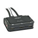 Lindy Compact 2 Port KVM Switch - Switch KVM - 2 x KVM / audio / USB - 1 utente locale - desktop