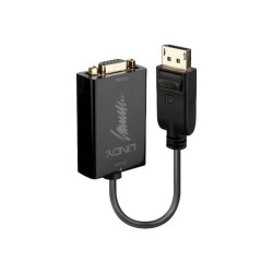 Lindy DisplayPort to VGA Adapter - Adattatore video esterno - D-Sub, DisplayPort - nero