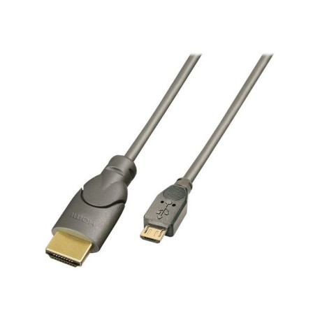 Lindy HDMI to MHL Cable - Cavo audio / video - HDMI maschio a Micro-USB Tipo B maschio - 2 m - schermato - antracite