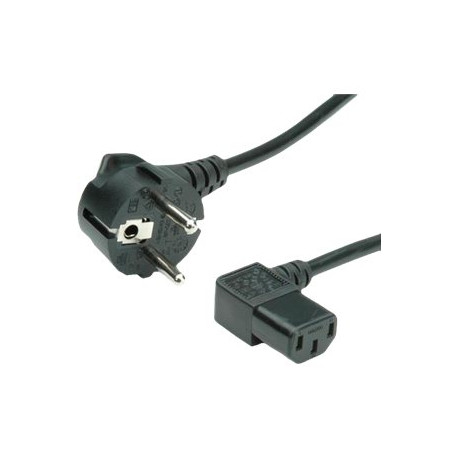 Nilox - Cavo di alimentazione - CEE 7/4 (M) a power IEC 60320 C13 - 250 V c.a. V - 1.8 m - connettore 90° - nero