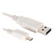 Nilox - Cavo USB - Micro-USB Tipo B (M) a USB (M) - USB 2.0 - 1.8 m - bianco