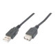 Nilox - Prolunga USB - USB (F) a USB (M) - USB 2.0 - 1.8 m - nero