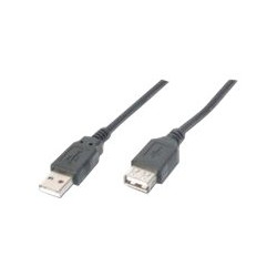 Nilox - Prolunga USB - USB (F) a USB (M) - USB 2.0 - 1.8 m - nero