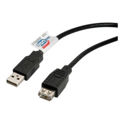 Nilox - Prolunga USB - USB (F) a USB (M) - USB 2.0 - 3 m - nero