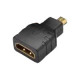 Nilox - Scheda HDMI - HDMI femmina a 19 pin micro HDMI Type D maschio - nero - supporto 4K