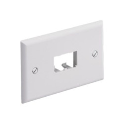 Panduit MINI-COM Classic Series Faceplate - Faceplate - bianco spento - 1 modulo - 2 porte