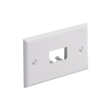 Panduit MINI-COM Classic Series Faceplate - Faceplate - bianco spento - 1 modulo - 2 porte