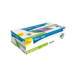 Paper Mate DRYLINE GRIP - Roller correttivo - 5 mm x 8.5 m - blu, viola, verde, rosa (pacchetto di 12)