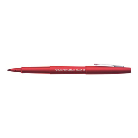 Paper Mate FLAIR ORIGINAL - Penna punta in fibra - rosso - inchiostro base acqua - 1 mm - medio (pacchetto di 12)