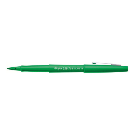 Paper Mate FLAIR ORIGINAL - Penna punta in fibra - verde - inchiostro base acqua - 1 mm - medio (pacchetto di 12)