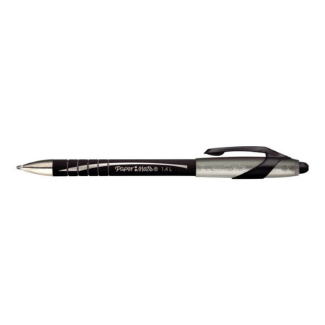 Paper Mate FlexGrip ELITE - Penna a sfera - nero - 1.4 mm - larga - retrattile (pacchetto di 12)