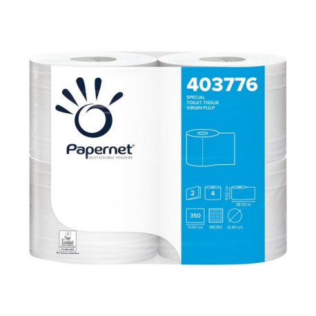 Papernet Special - Carta igienica - pura cellulosa - 350 fogli - rotolo - 38.5 cm - bianco (pacchetto di 4)