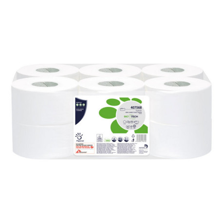 Papernet Superior Maxi Jumbo - Carta igienica - pura cellulosa - 405 fogli - rotolo - 149.85 m - bianco (pacchetto di 12)