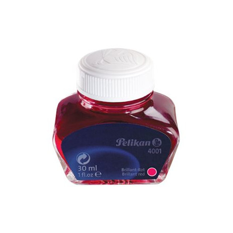 Pelikan 4001 - Inchiostro - rosso brillante - 30 ml - per Pelikano Junior- Pelikano P480+GTP/B- P481- Classic M200- future- Pel